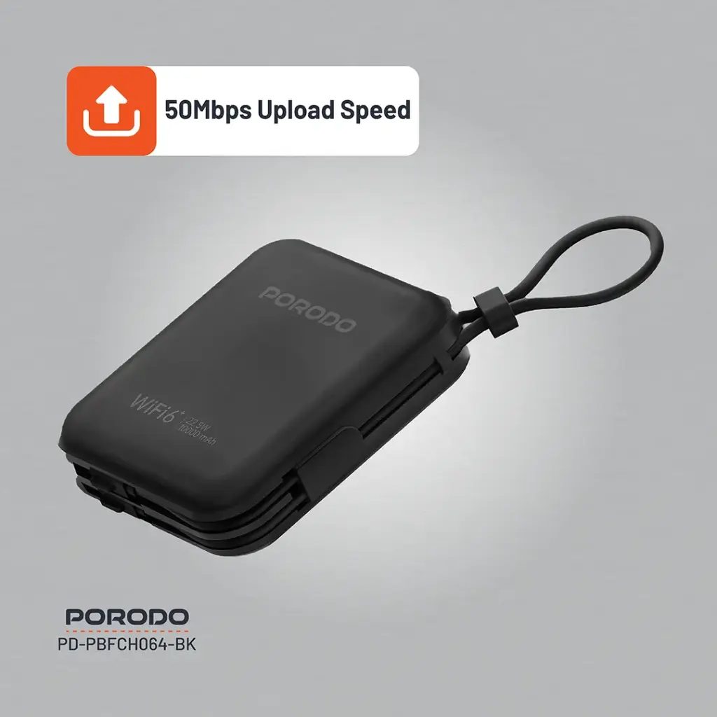 فروشگاه آنلاین نخلینو   - پاوربانک 10000mAhو مودم جیبی LTE پرودو مدل Pocket Router
